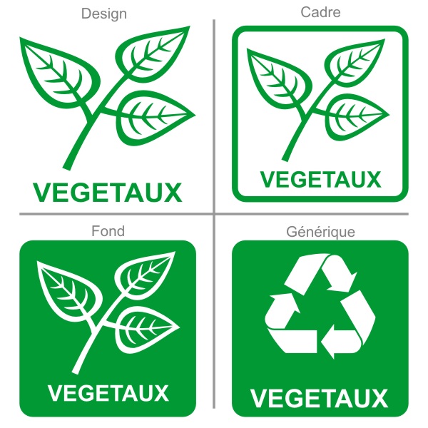 Sticker Recyclage Des V G Taux Signal Tique Tri S Lectif Decorenkit