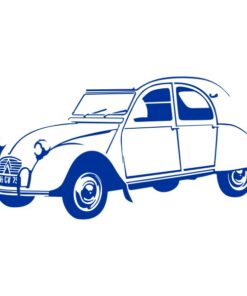 Stickers mural 2CV vintage