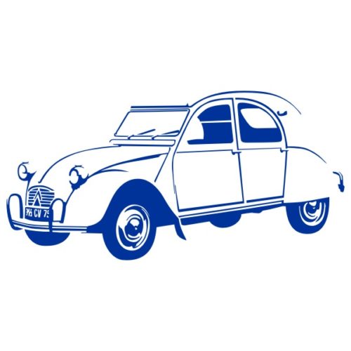 Stickers mural 2CV vintage