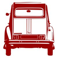 Sticker de le 2CV Charleston de dos