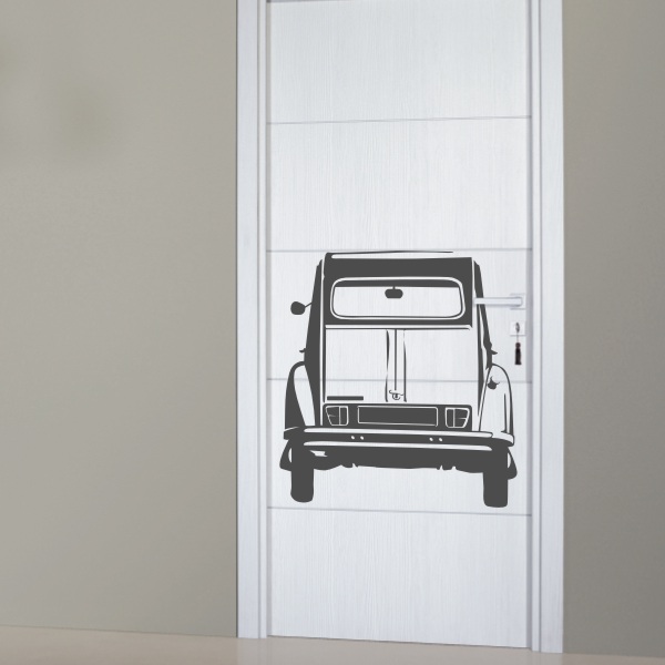 Sticker 2CV Charleston décoratio mur et porte