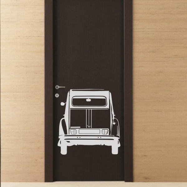 Sticker de la 2CV Charleston déco porte