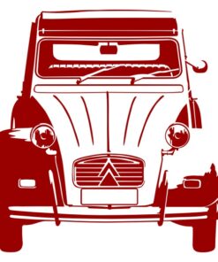 Sticker 2CV Charleston de face décoration portes