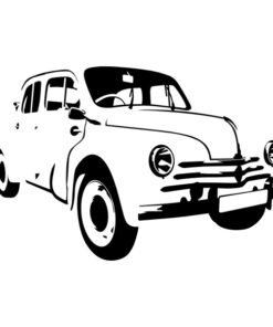 Sticker de la 4CV pour décoration murale