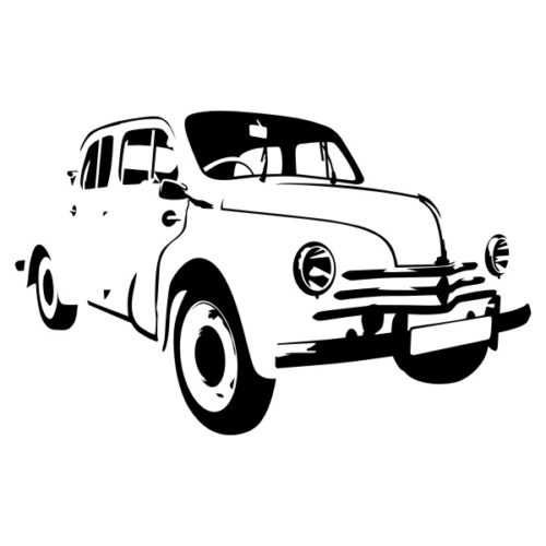 Sticker de la 4CV pour décoration murale