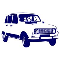 Sticker de la 4L pour la décoration murale