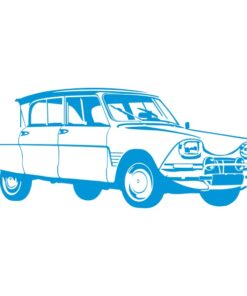 Sticker mural Ami 6 Citroen vintage