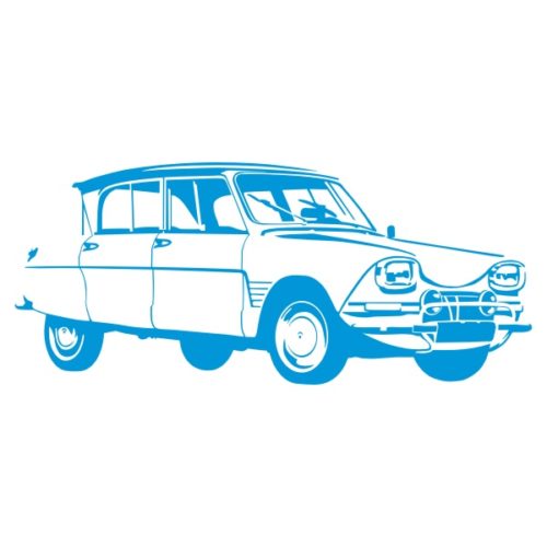 Sticker mural Ami 6 Citroen vintage