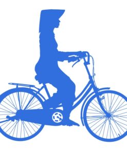 Sticker d'une cycliste chinoise