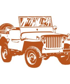Sticker d'une Jeep Army pour la décoration murale