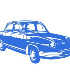 Sticker mural d'une vieille panhard