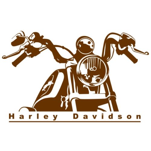 Sticker mural moto guidon Harley Davidson