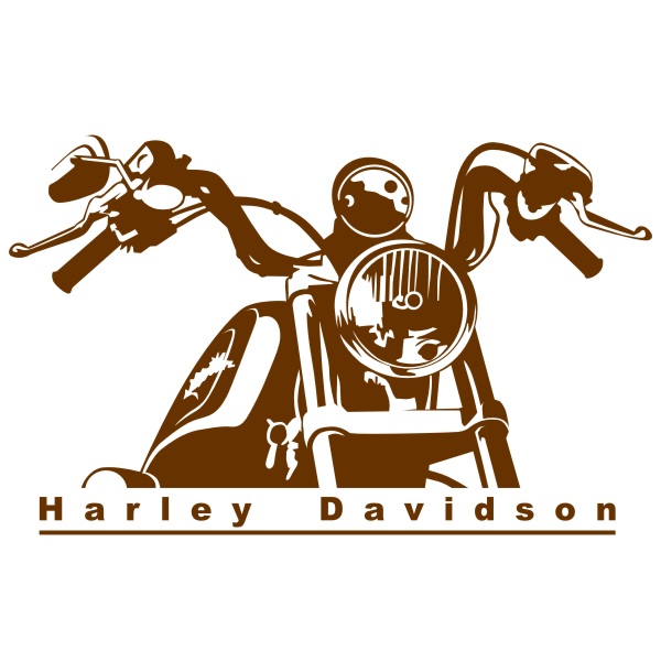 Sticker Mural Moto Guidon Harley Davidson Decorenkit La Boutique