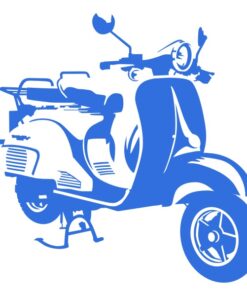 Sticker scooter Vespa pour la décoration murale