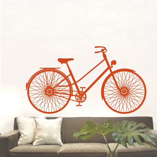 Sticker d'une belle bicyclette pour la décoration murale