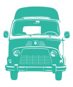Sticker de l'estafette Renaut décoration spécial porte