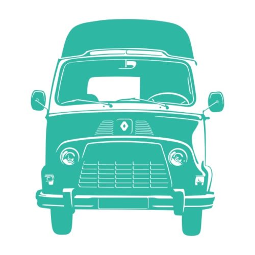 Sticker de l'estafette Renaut décoration spécial porte