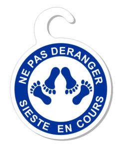 Panneau de porte de chambre réversible humour