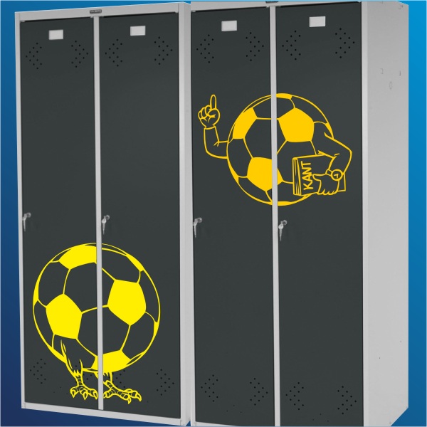 Sticker ballon de foot humour intello