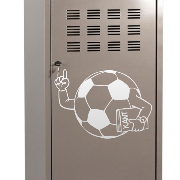 Sticker humour ballon de foot avec livre