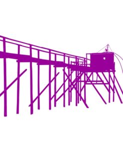 Sticker décoration murale carrelet avec passerelle