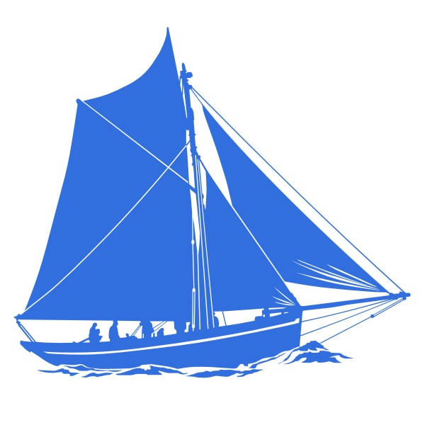 Sticker mural d'un ancien voilier sloop langoustier
