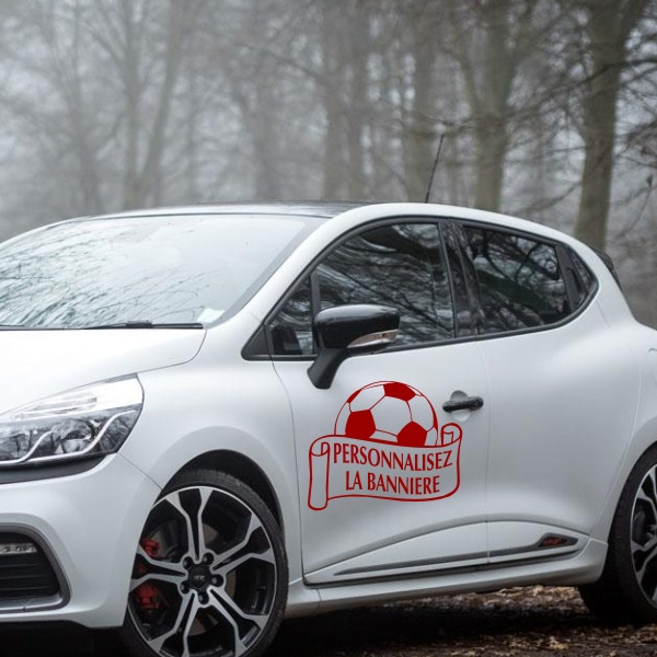 Sticker avec texte personnalisé ballon de football