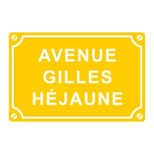 Sticker ou Plaque de rue signalisation humour Gilets jaunes