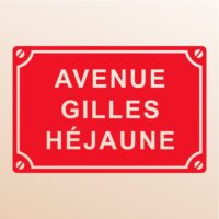 Gilets jaunes Plaque d'avenue