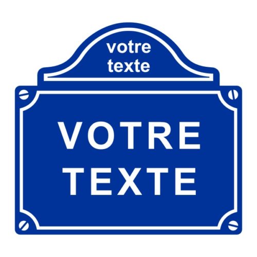 Plaque de rue avec mes textes pour la décoration de la maison