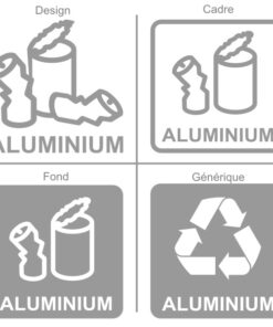 Panneau signalisation pour le tri sélectif de l'aluminium et le recyclage
