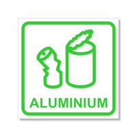 Sticker recyclage pour le tri sélectif de l'aluminium