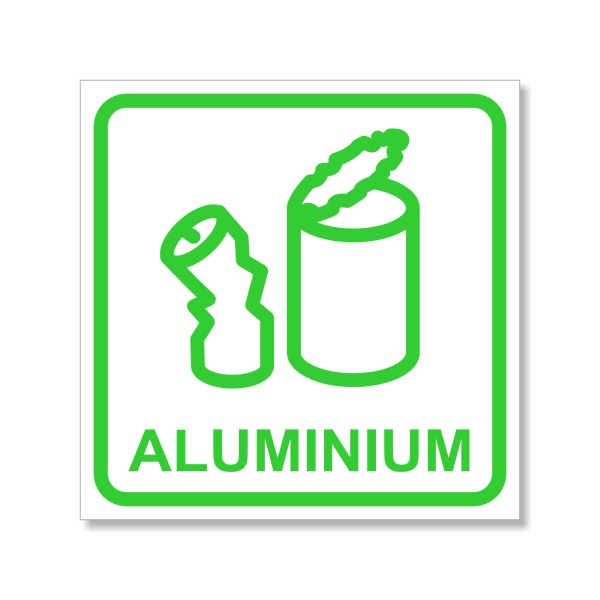 Sticker recyclage pour le tri sélectif de l'aluminium