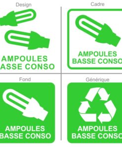 Sticker pour poubelles de tri sélectif et de recyclage
