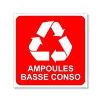 Panneau tri sélectif et recyclage des ampoules basse consommation
