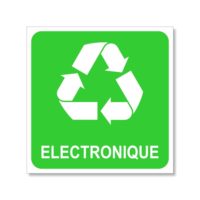 Panneau signalétique pour le recyclage des appareils électroniques