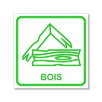 Sticker pour le tri sélectif du bois