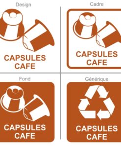 Sticker signalétique pour le recyclage des capsules de café