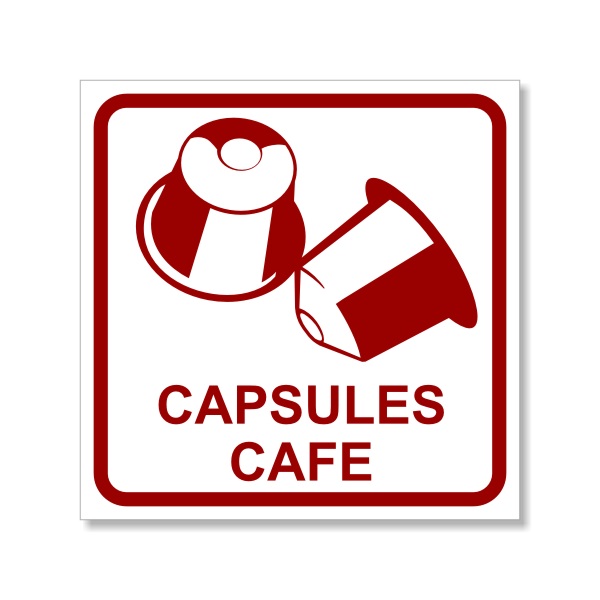 Sticker pour le recyclage des capsules de café