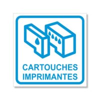 Sticker pour le tri sélectif et le recyclage des cartouches d'imprimantes