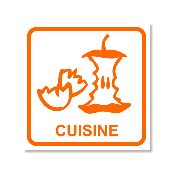 Sticker pour le recyclage des déchets de cuisine