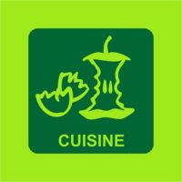 Panneau tri sélectif des déchets de cuisine Sticker pour le tri sélectif des déchets de cuisine