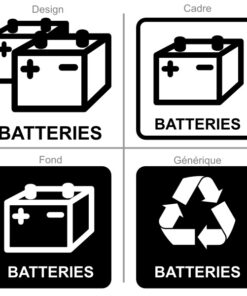 Signalétique pour le tri sélectif et le recyclage des batteries