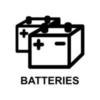Sticker recyclage des batteries de voiture Panneau pour la signalétique du recyclage des batteries