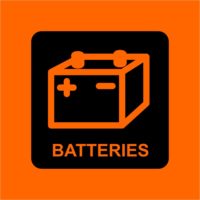 Sticker tri sélectif recyclage des batteries de voiture Panneau pour le tri sélectif des batteries