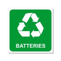 Sticker recyclage des batteries de voiture Signalétique pour le tri sélectif des batteries