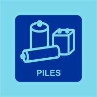 Sticker signalétique pour le recyclage des piles
