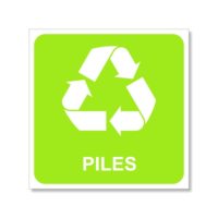 Panneau signalétique pour le tri sélectif des piles