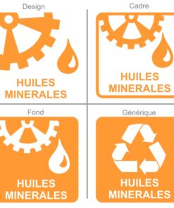 Sticker signalétique tri sélectif des huiles de vidanges