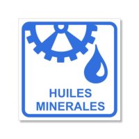Sticker signalétique recyclage des huiles minérales